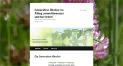 Desktop Screenshot of generation-oekofair.com
