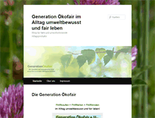 Tablet Screenshot of generation-oekofair.com